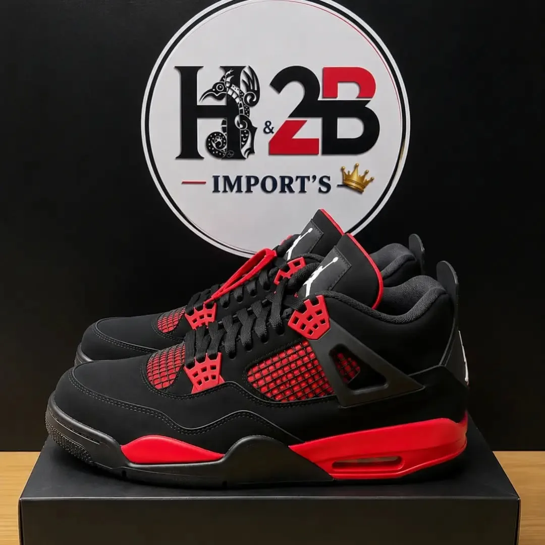 Air Jordan 4 preto e vermelho